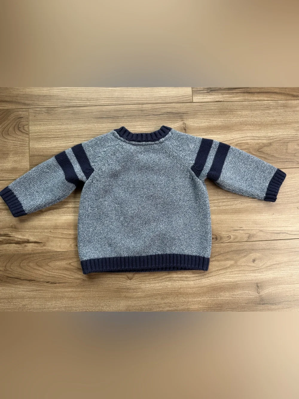 Gymboree Purrfect Prep baby boy Football Sweater 3-6 months cotton Blue